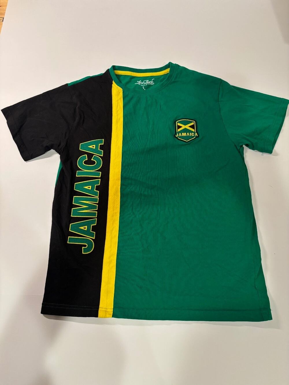 Zion Rootswear Jamaica Soccer Jersey Men’s Large Green Black Yellow *218